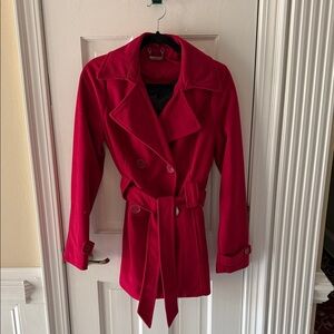Jou Jou Vibrant Red Trench Coat